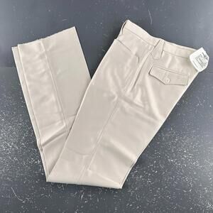 VTG Pagano West Slacks Mens 30 Ivory Swedish Warp Westerner Pant Suit NWT No Hem